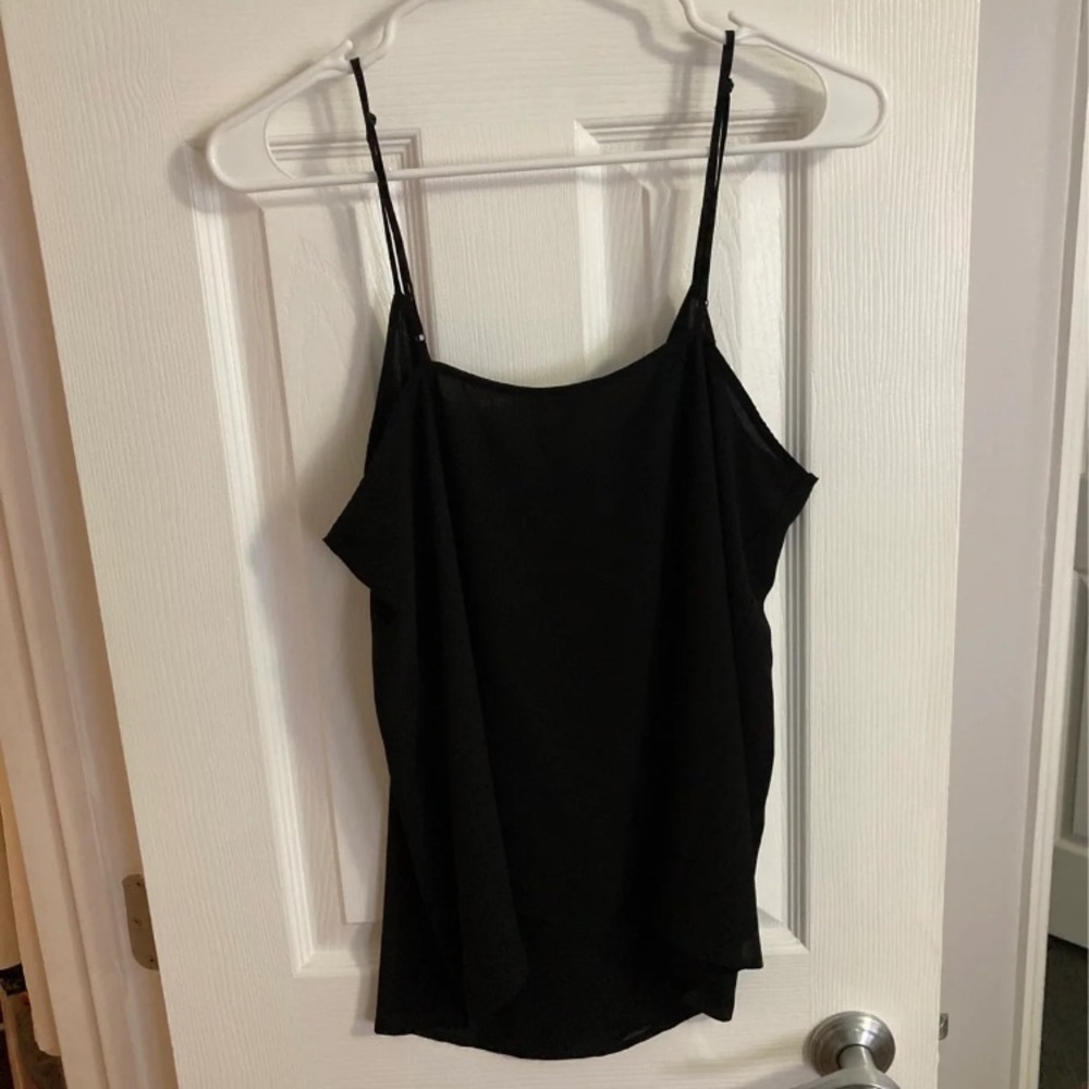 Spaghetti Strap Tank Top w/ Ruffle - Picture 4 of 5